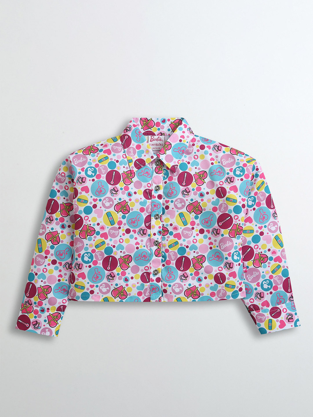 Tiny Girl Kids-Girls Brand Logo Print Shirt Style Top