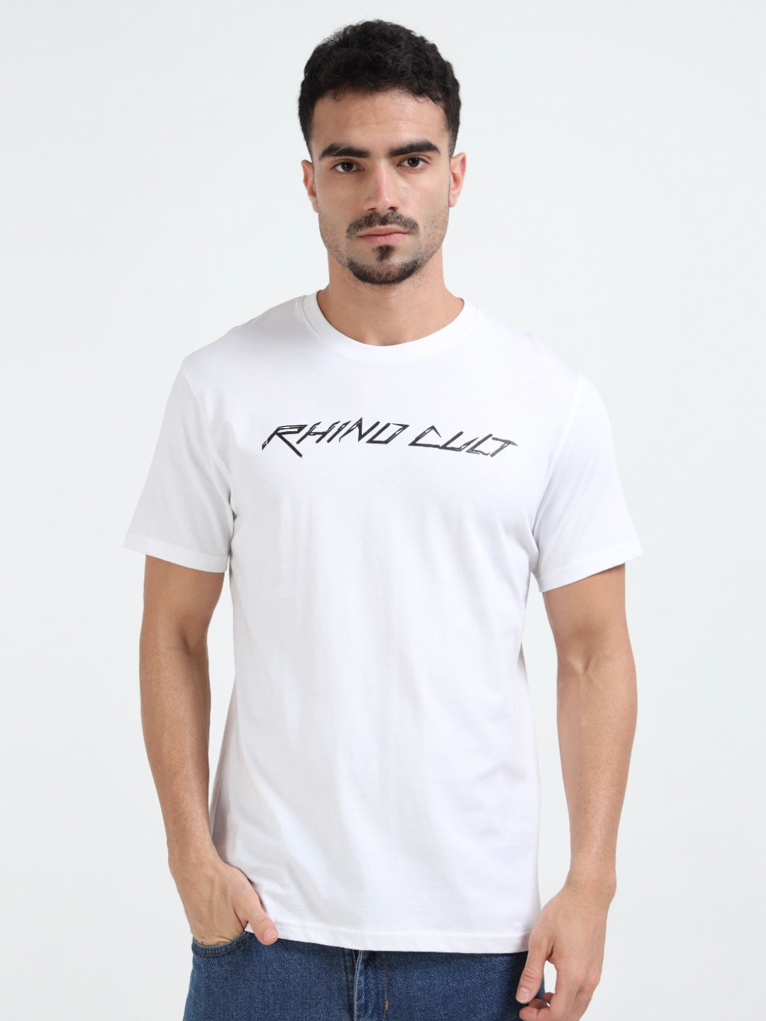 RHINO CULT Men 1Typography Printed Regular T-shirt