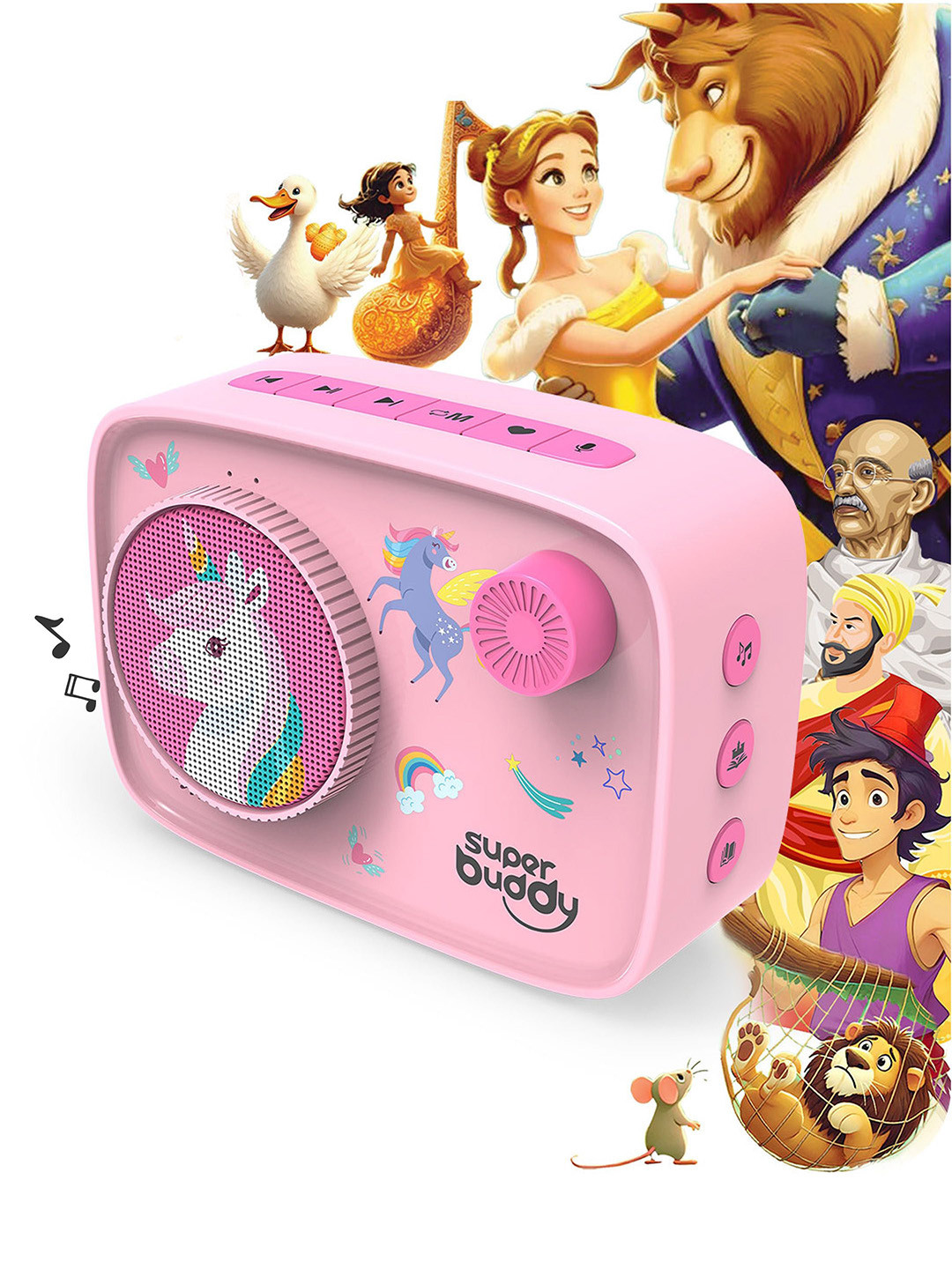 Tarbull SuperBuddy Kids 900+ Stories & Rhyme Voice Recording Bluetooth Unicorn Speaker