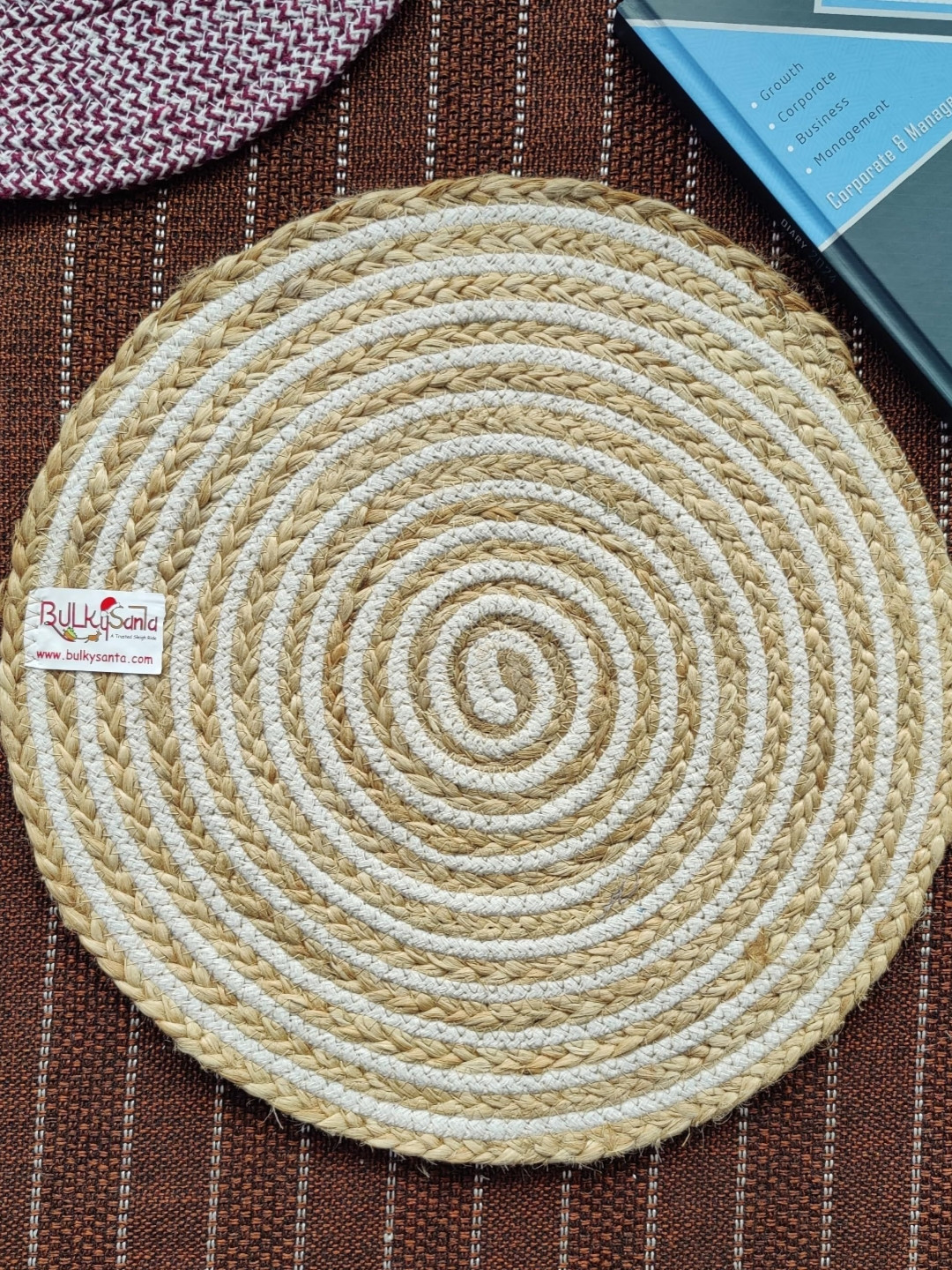 BulkySanta Grey 2 Pcs Round Table Placemats