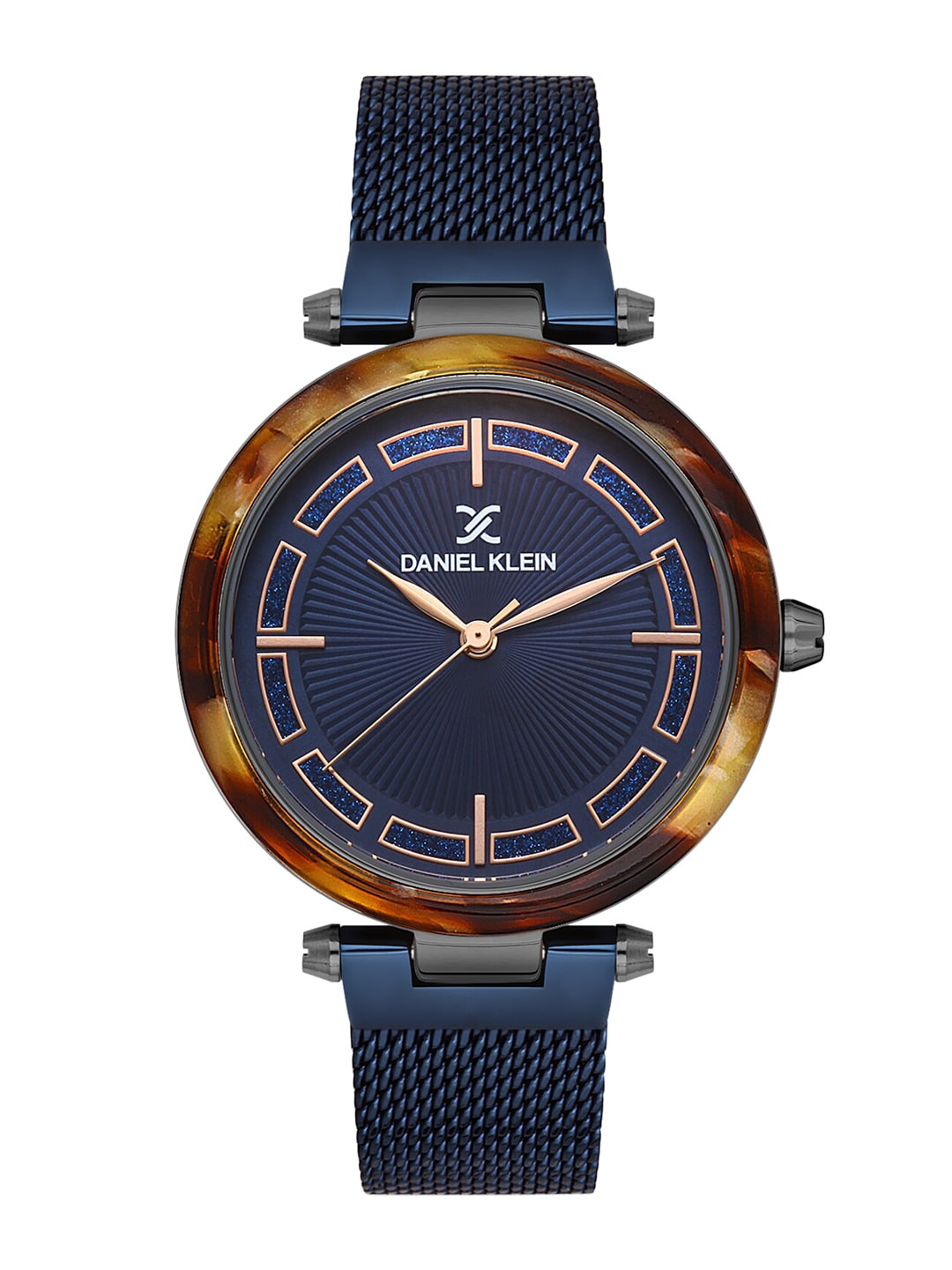 Daniel Klein Women Black Dial & Blue Bracelet Style Straps Analogue Watch DK 1 13148-5