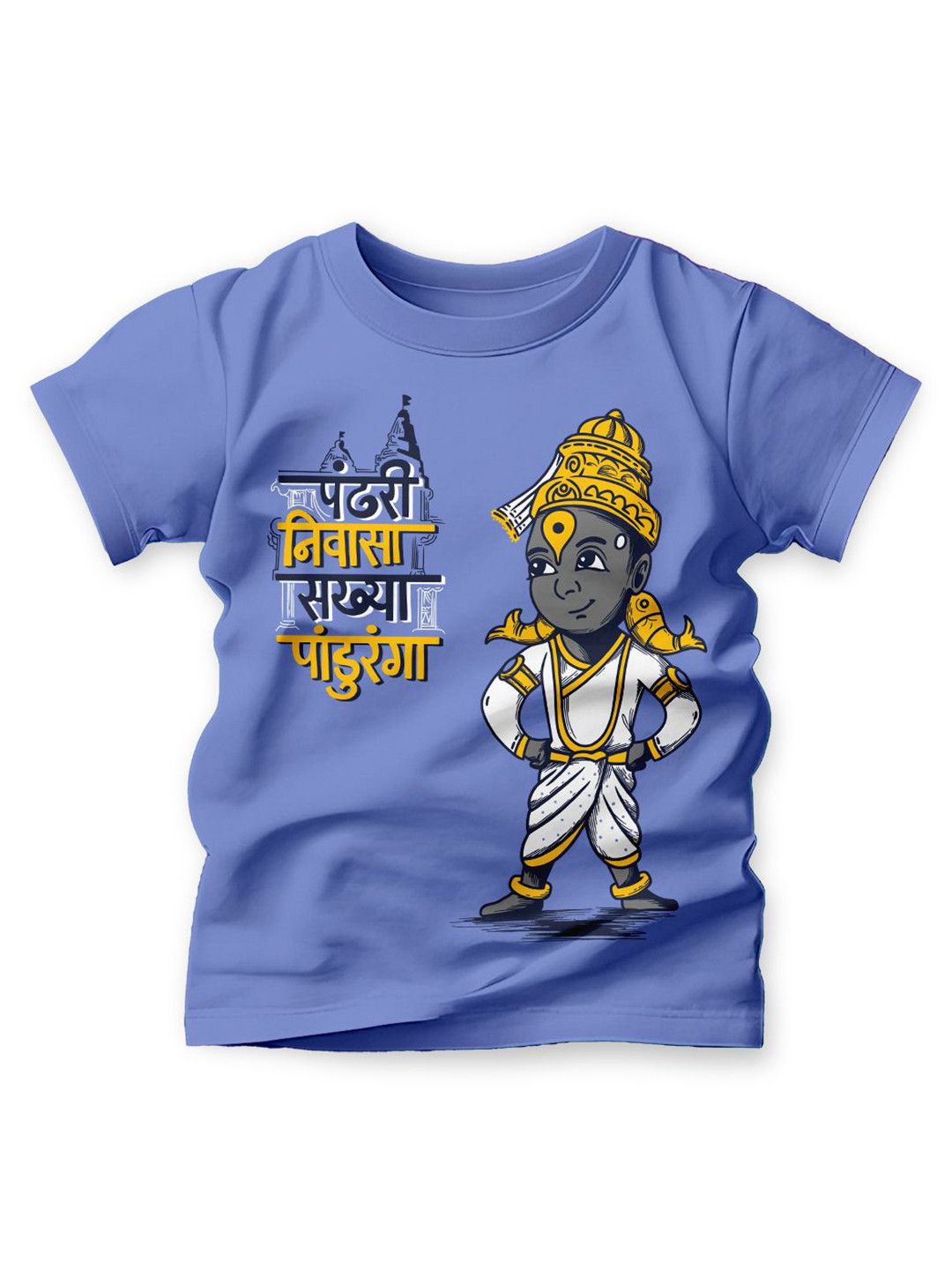 Adimanav Kids Pandhari Nivasa Graphic Printed T-shirt