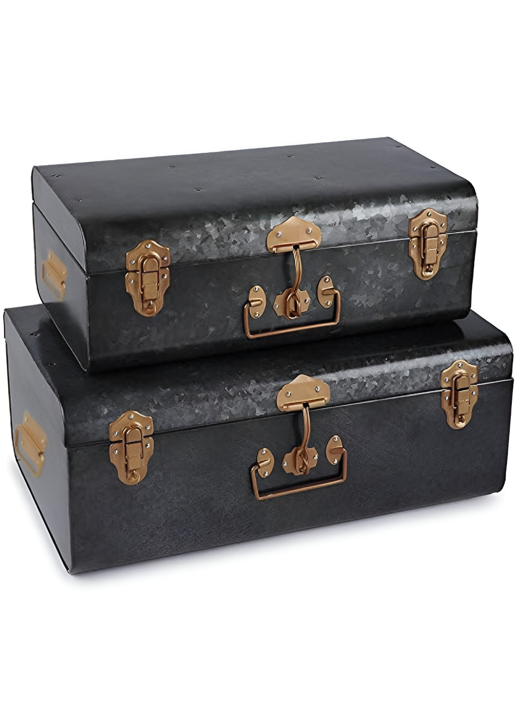 Living With Elan Black Set of 2 Reusable Desk Organiser Organisers
