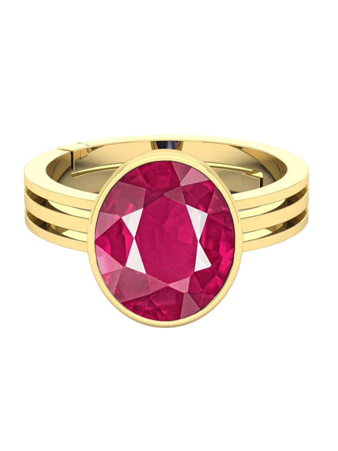 RRVGEM 9.5 KT Ruby Adjustable Finger Ring
