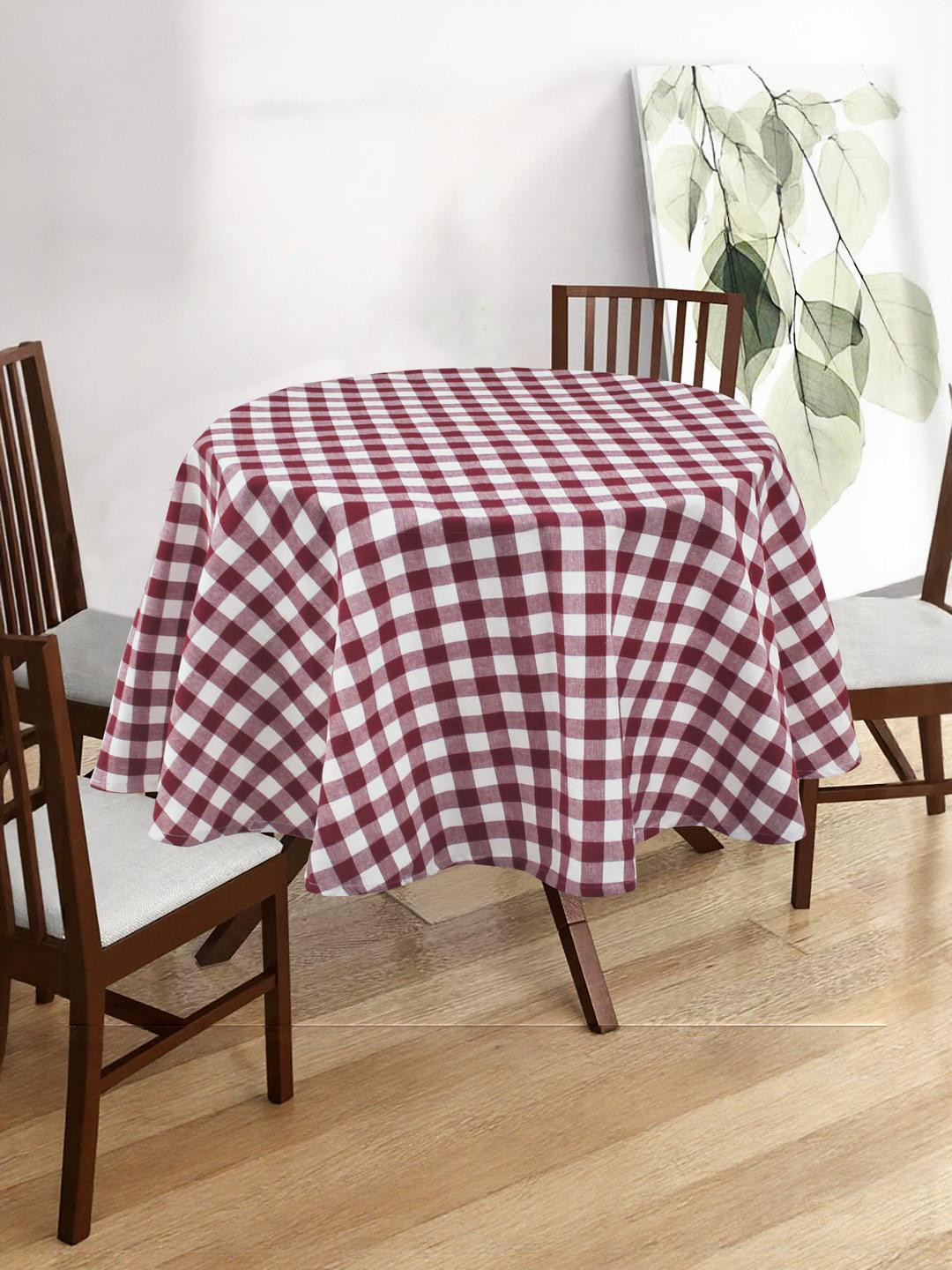 Cotton Candy Maroon Cotton Table Covers