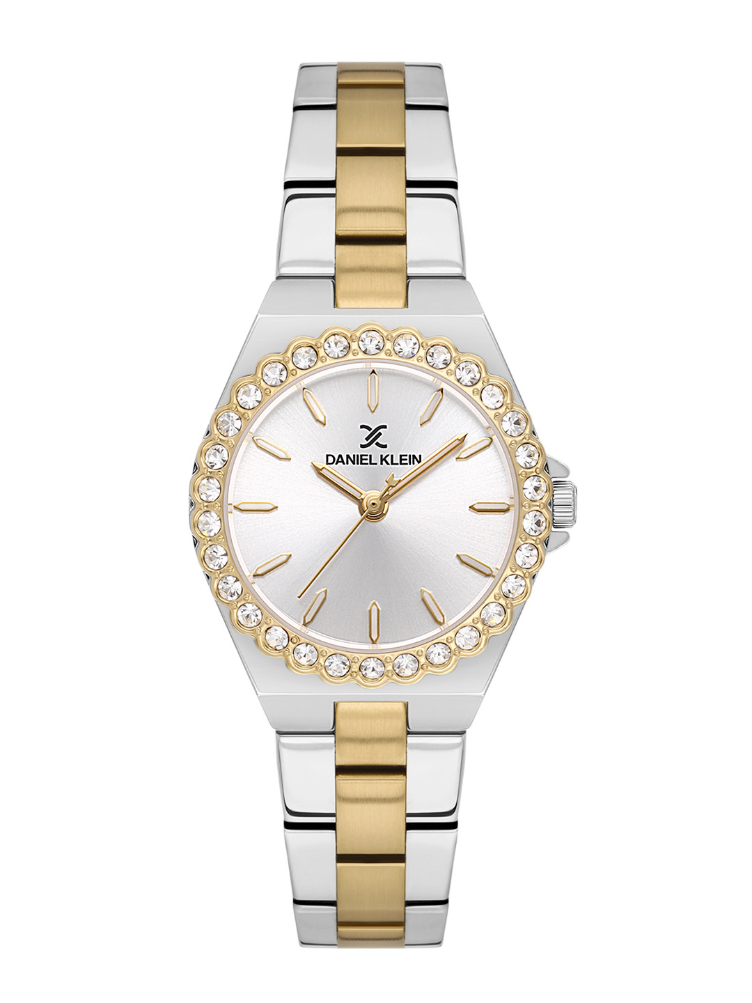 Daniel Klein Women Embellished Dial & SS Bracelet Style Straps Analogue Watch DK.1.13904-4