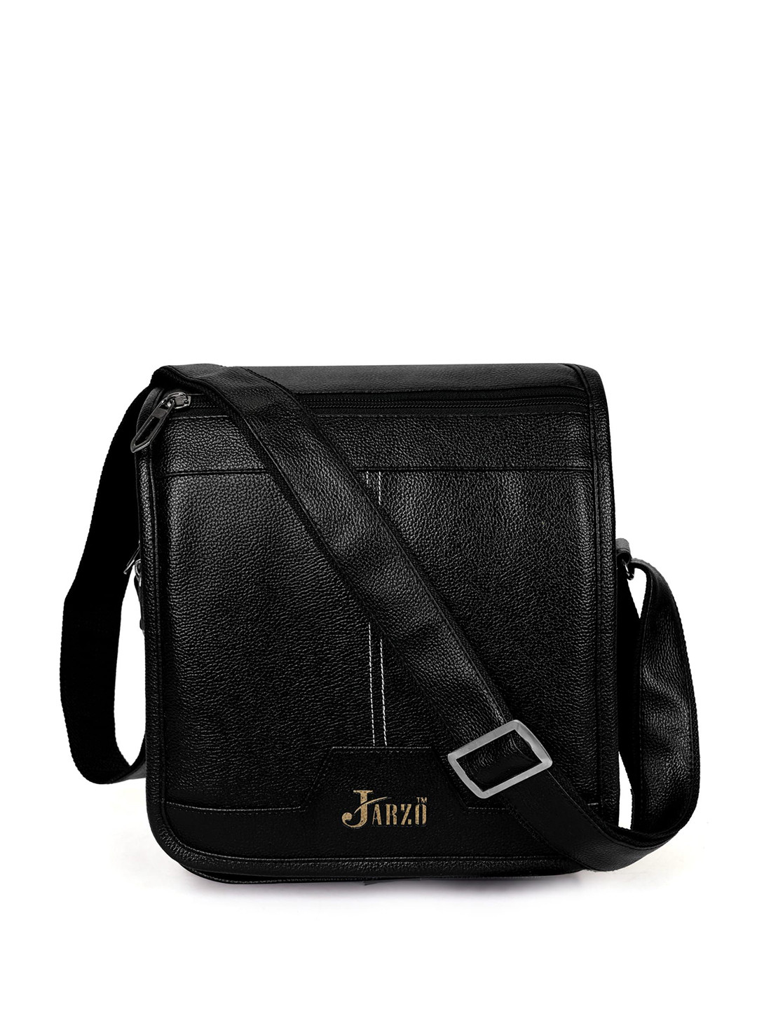 Jarzo Leather Structured Sling Bag With Cut Work