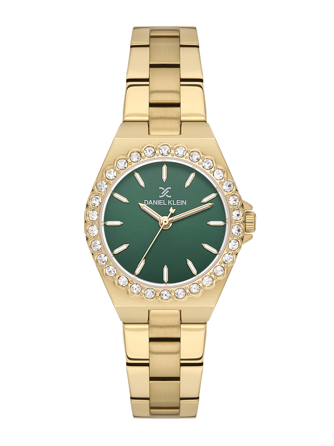 Daniel Klein Women Embellished Dial & Stainless Steel Bracelet Style Straps Analogue Watch DK.1.13904-3