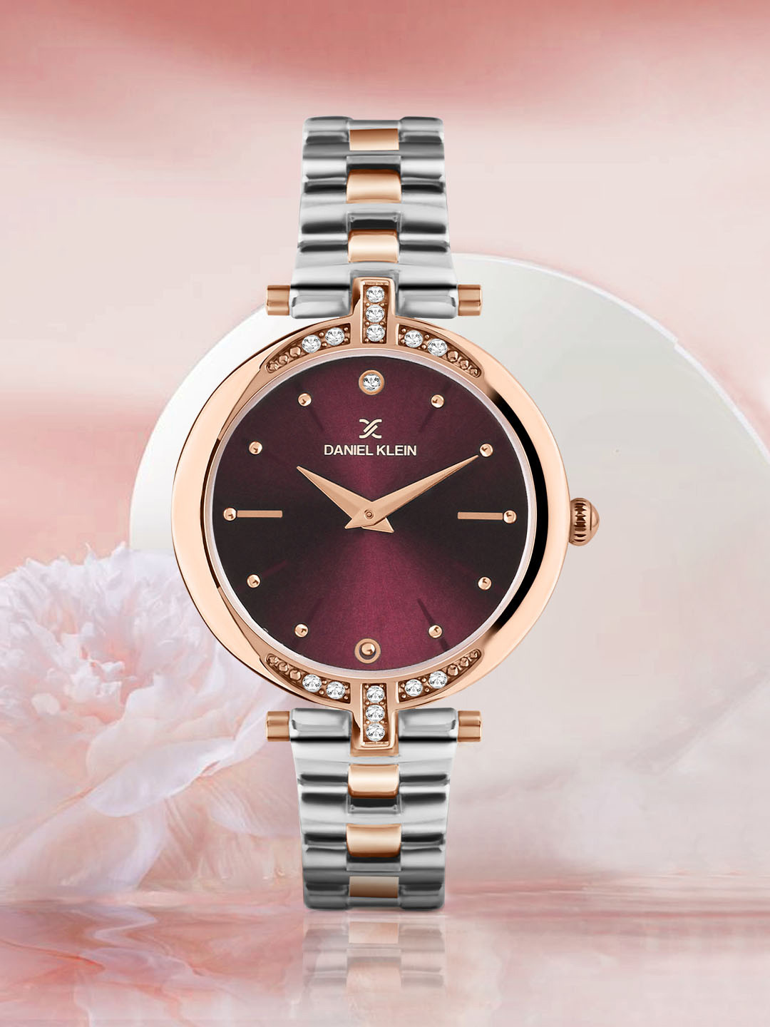 Daniel Klein Women Embellished Dial & Bracelet Style Straps Analogue Watch DK.1.12320-10