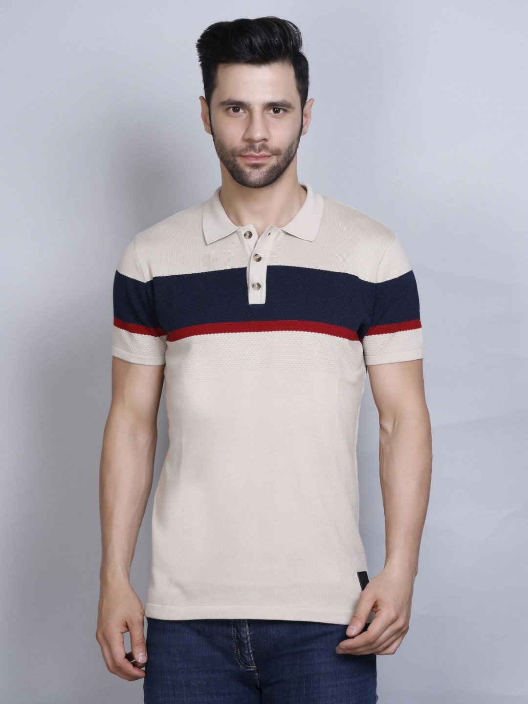 PULAKIN Men 1 Colourblocked Regular Pockets T-shirt