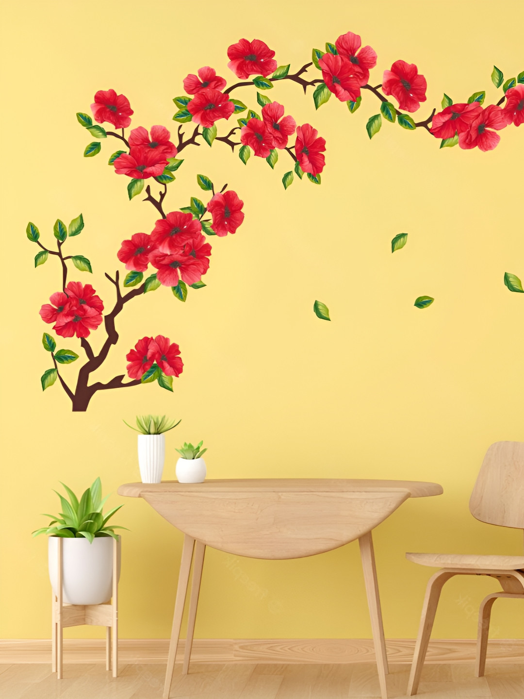 Decor Villa Multicolor Floral Branch Antique Wall Sticker