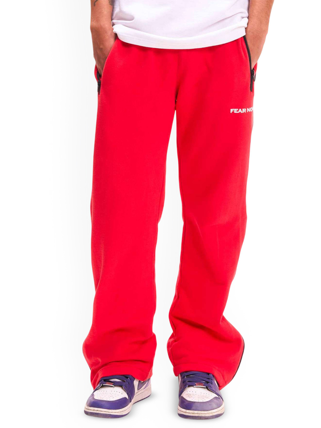 Fear No Man Men Cotton Relaxed-Fit Track Pants