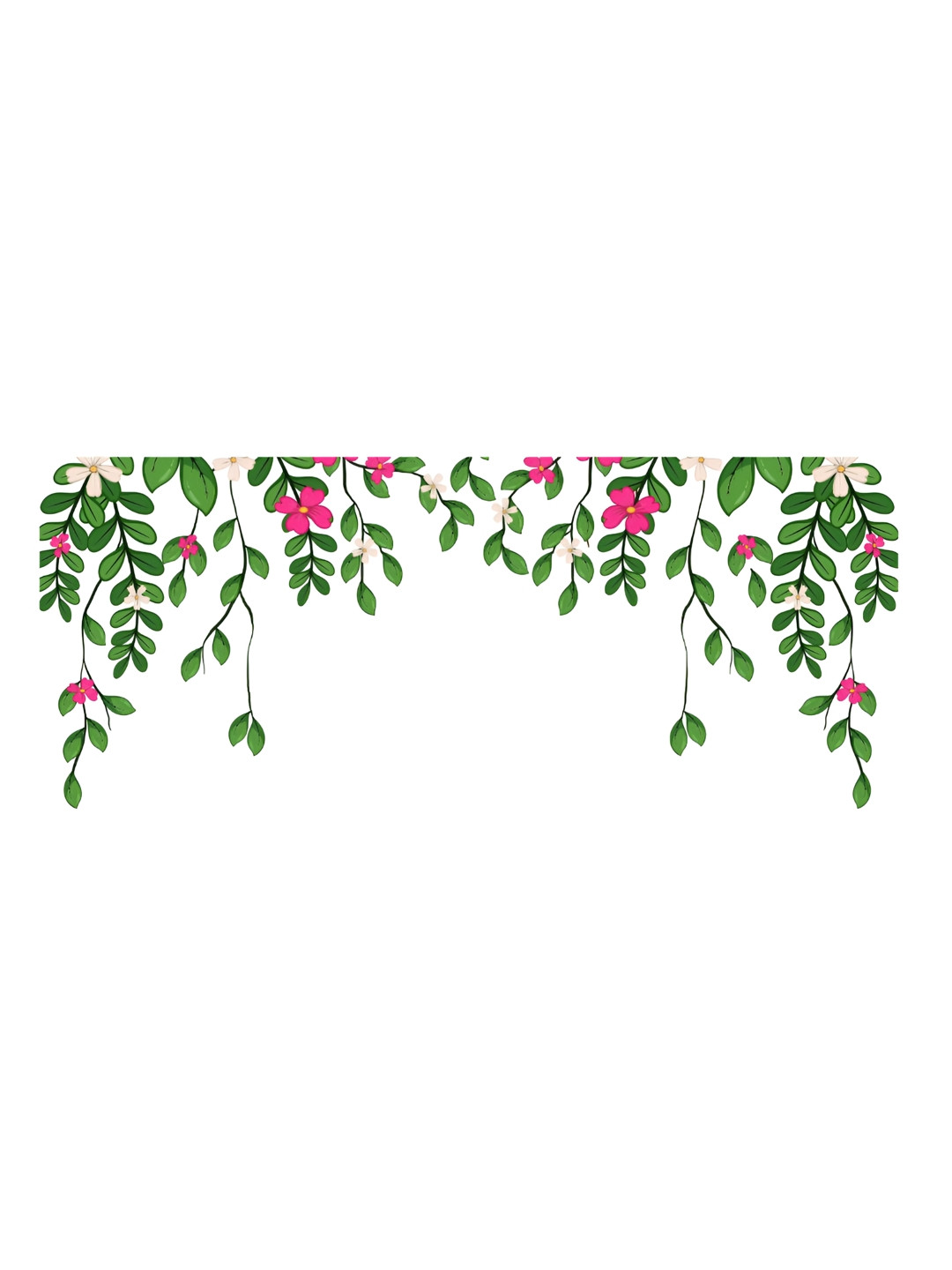 Decor Villa Multicolor Leafs and Flower Wall Sticker