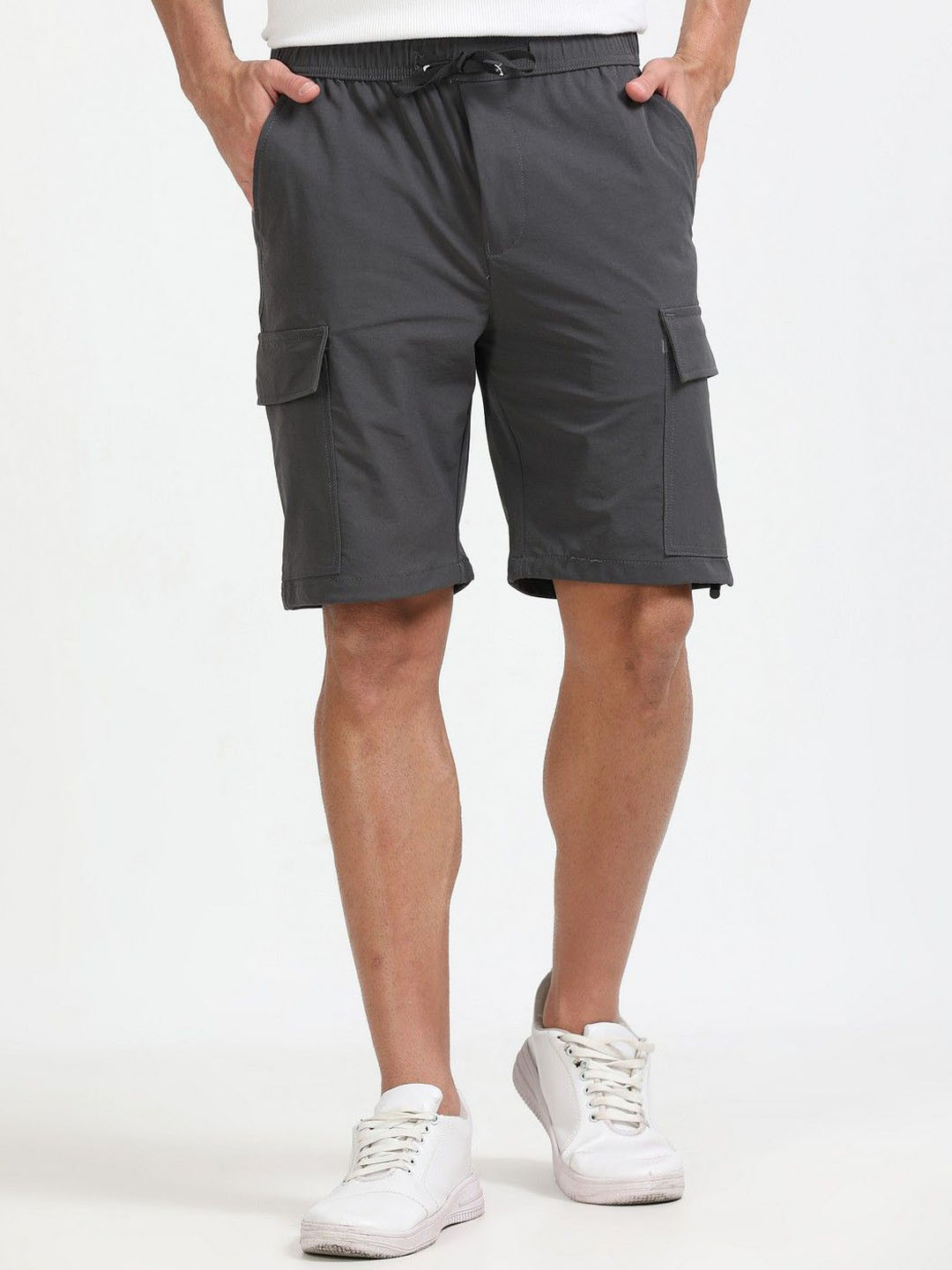 THE BEETEL HOUSE Men Relaxed Fit Parachute Cargo Shorts