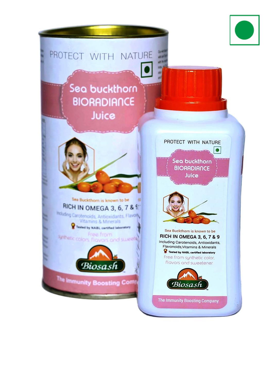 BIOSASH Sea Buckthorn Bioradiance Juice with vitamin C for Skin & Hair - 250ml