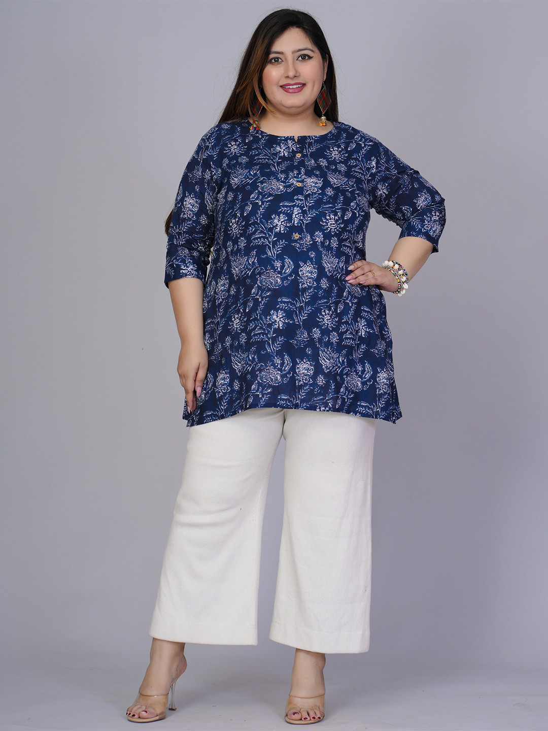 Gs Fashions Women Floral Printed Pure Cotton Kurti