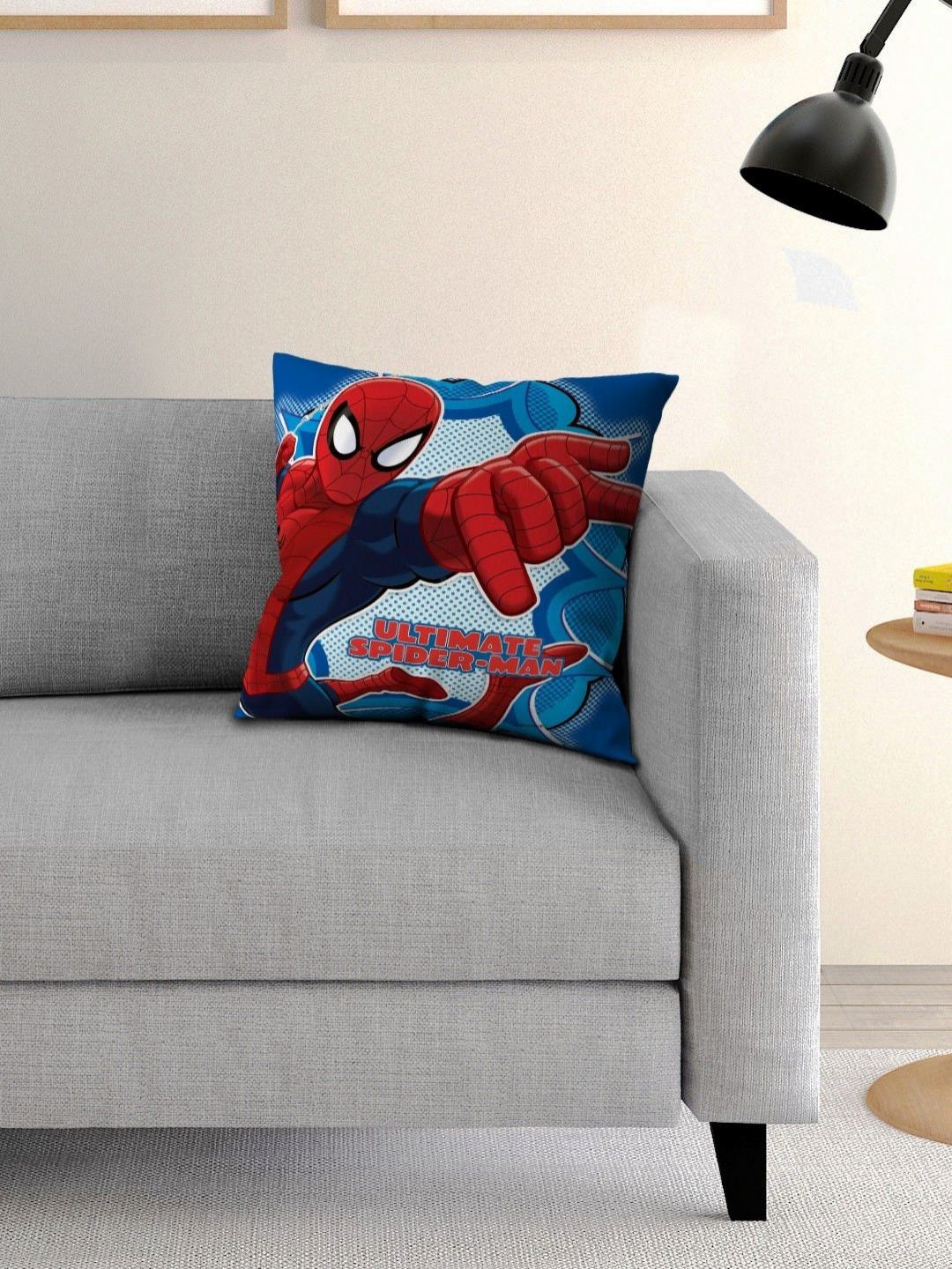 Marvel Blue & Red Marvel Character Printed Cushion With Cover