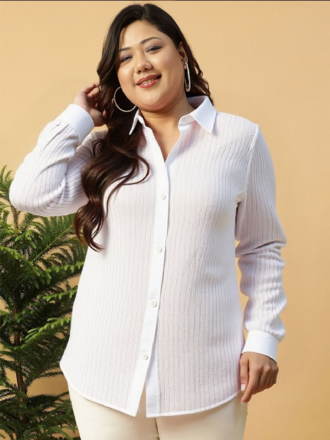 MAYKR Women 1 Solid Casual Regular Shirt