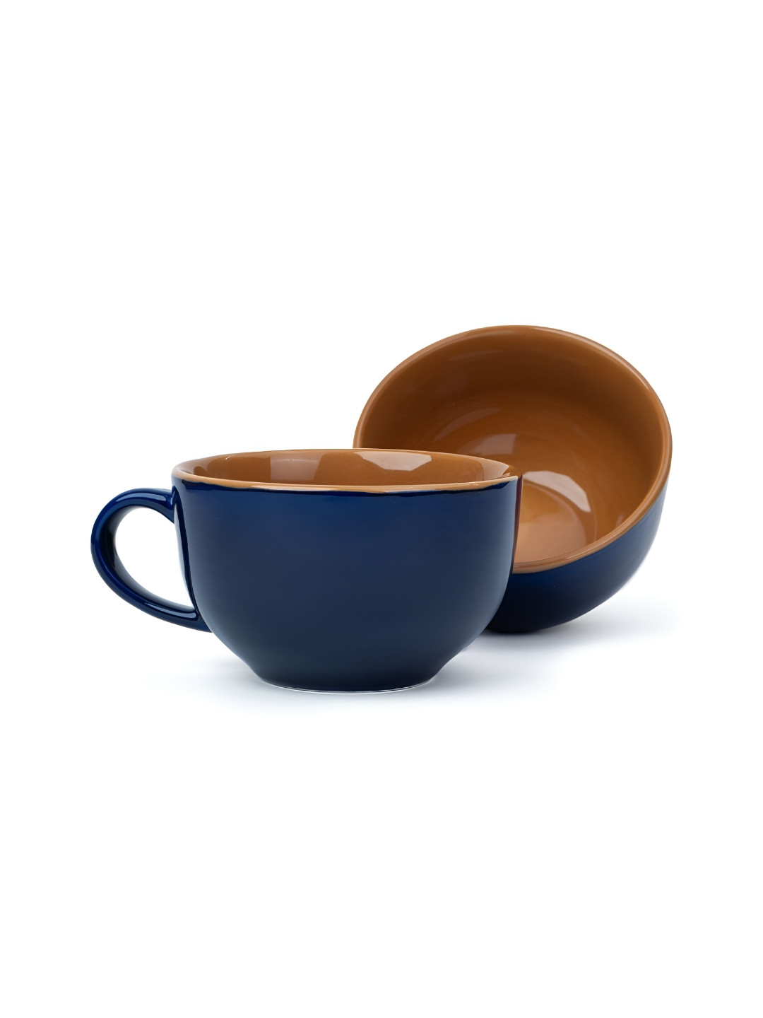 SHAY Sunrise Serenity Blue Ceramic Microwave Safe 2 Piece Mugs-200ml