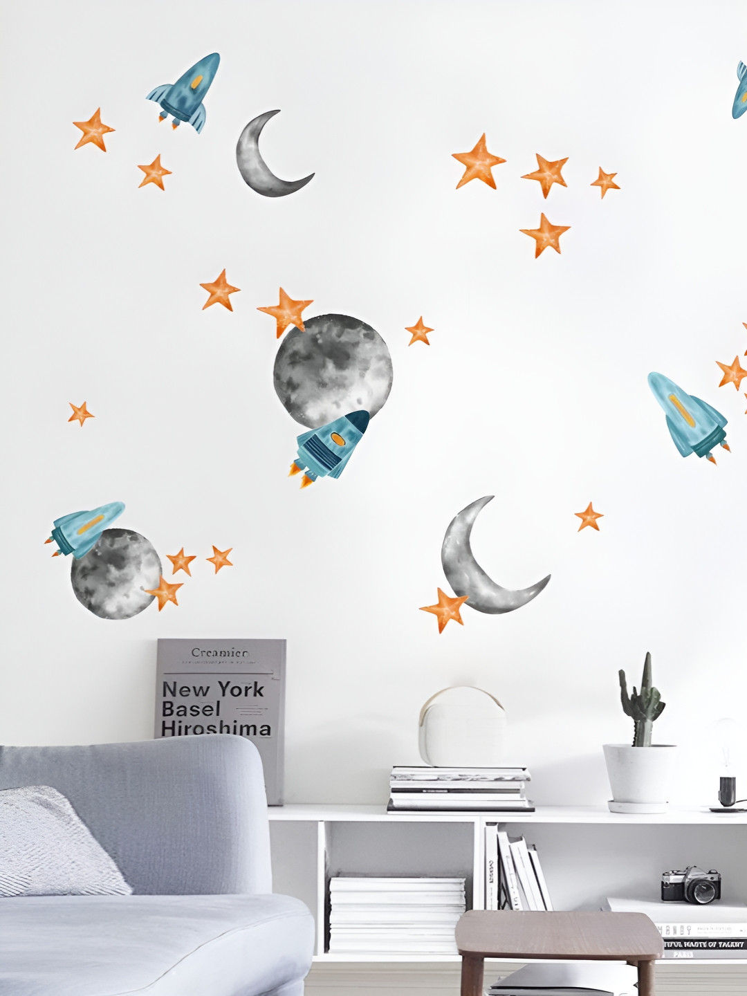 Decor Villa Multicolour STAR AND MOON Wall Sticker
