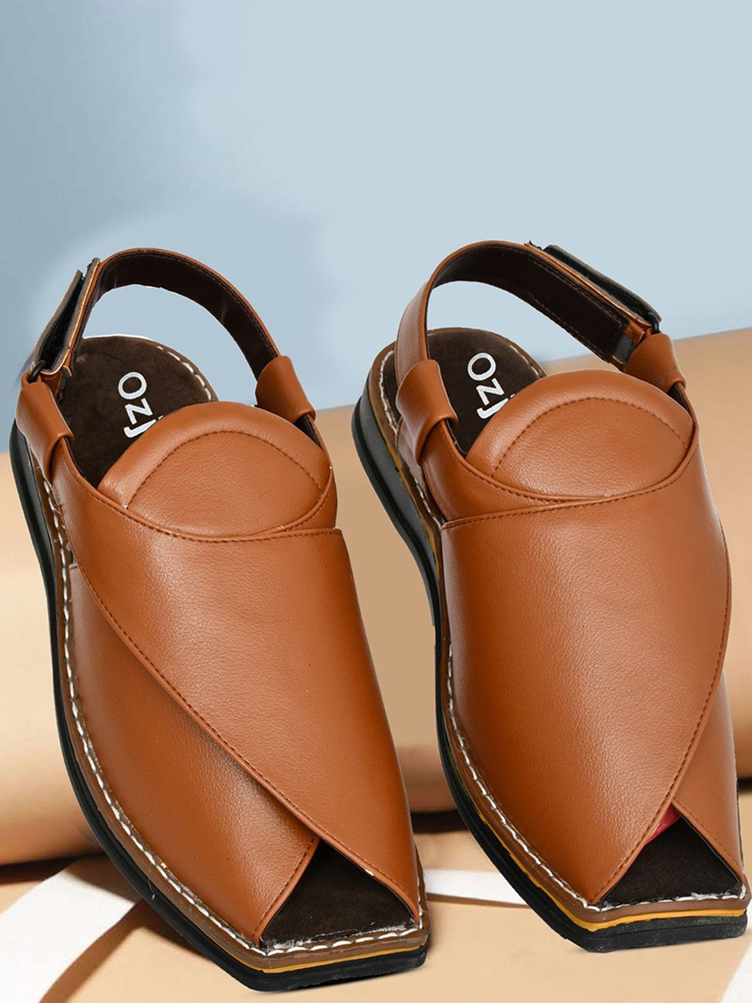 OZJI Men Fastening With Velcro Comfort Sandals