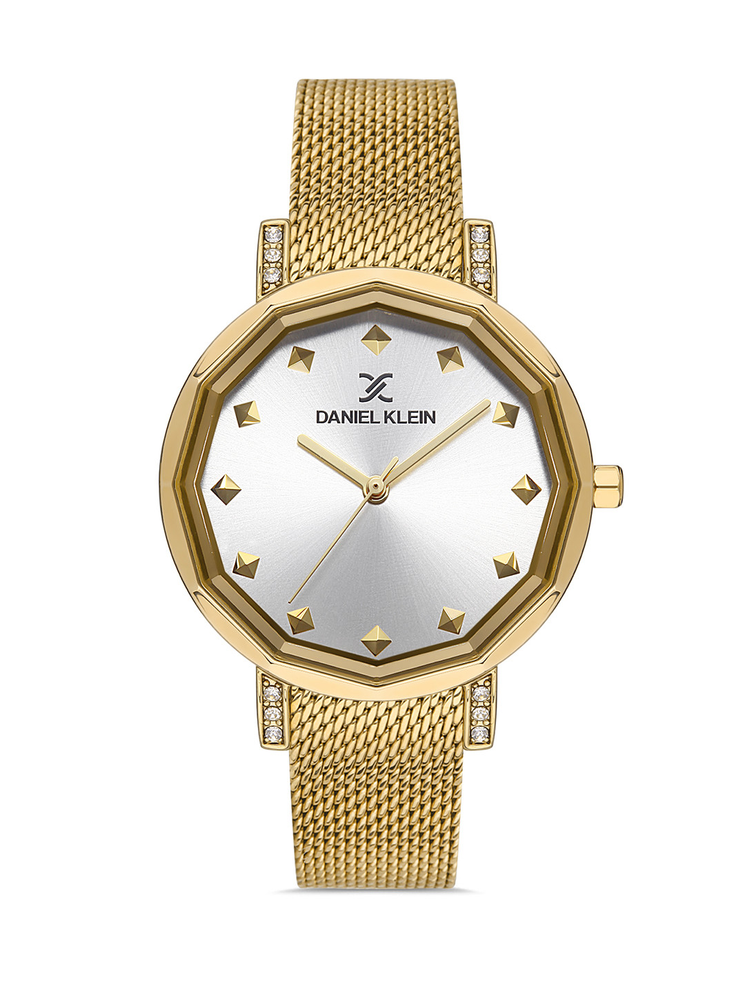 Daniel Klein Premium Women Silver & Gold Toned Dial & Strap Analogue Watch DK.1.13235-4