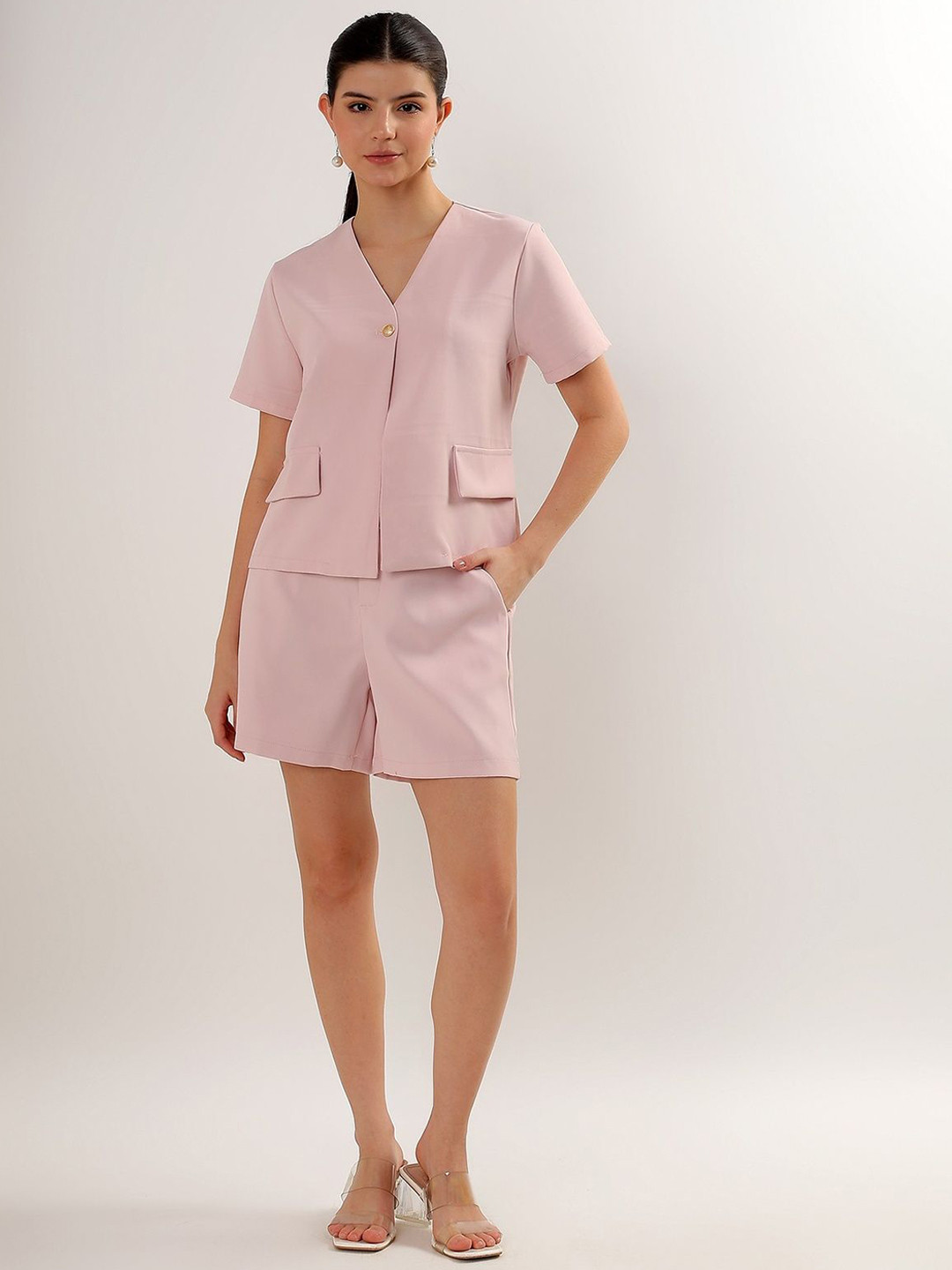 Beyond Pink Shirt With Short Co-Ords