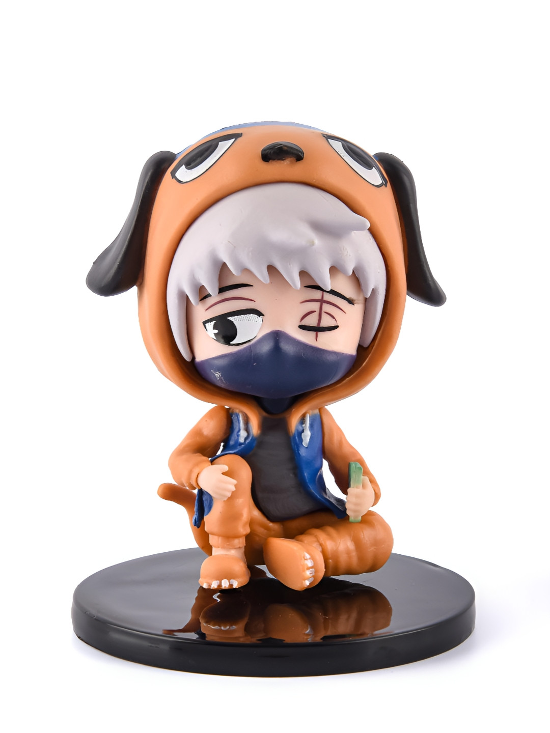 COMICSENSE Naruto Anime Orange Plastic Matte Living Room Set of 2 Medium Showpieces - 3.1 Inches