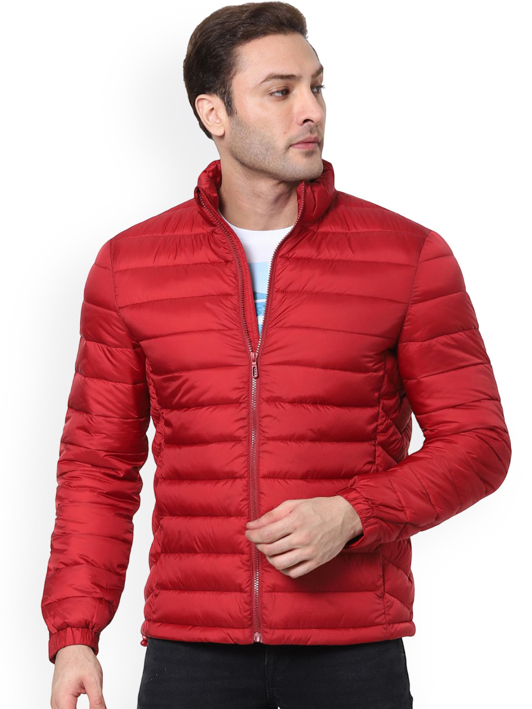 Celio Men Solid Cotton Quilted Jacket