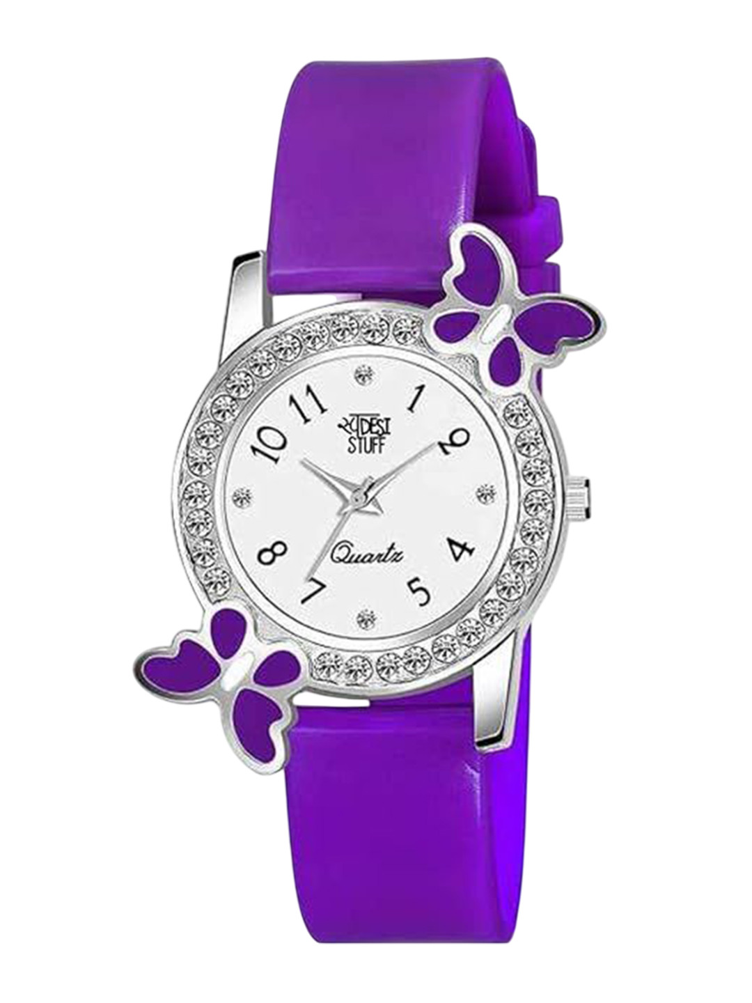 SWADESI STUFF Women Dial & Straps Analogue Watch 2 butterfly Purple 9