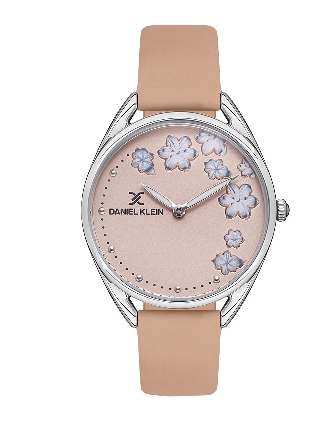 Daniel Klein Women Embellished Dial & Leather Straps Analogue Watch DK.1.13352-3