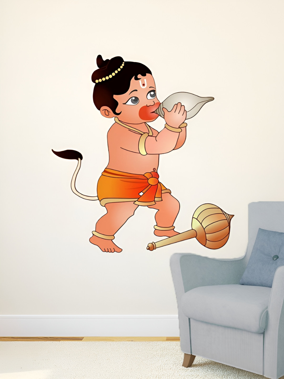 Decor Villa Mutlicolor Hanumanji Wall Sticker