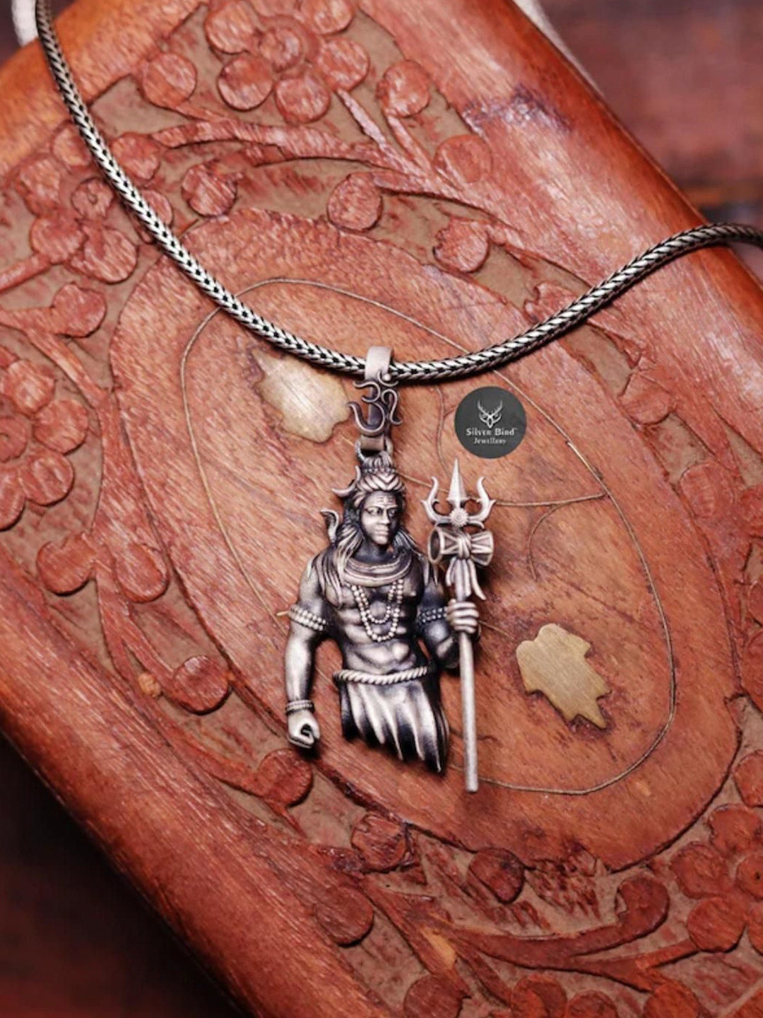 AGARWALPRODUCT Men Stainless Steel Bholenath Pendant With Chain