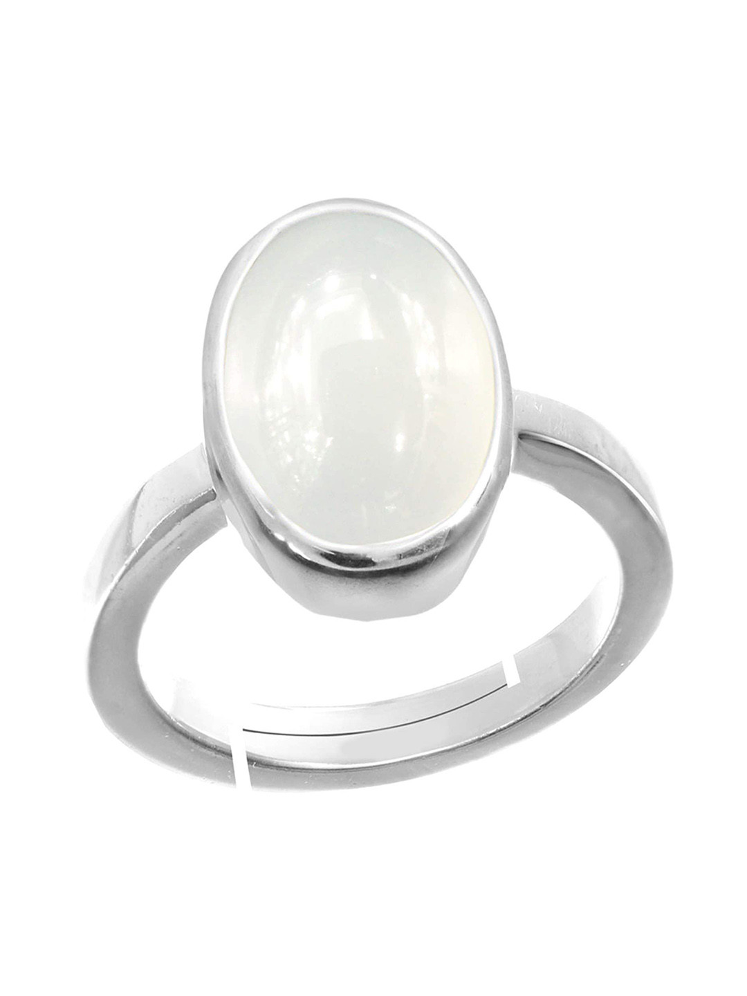 RRVGEM 13.00 KT Rainbow MoonStone Silver Plated Ring