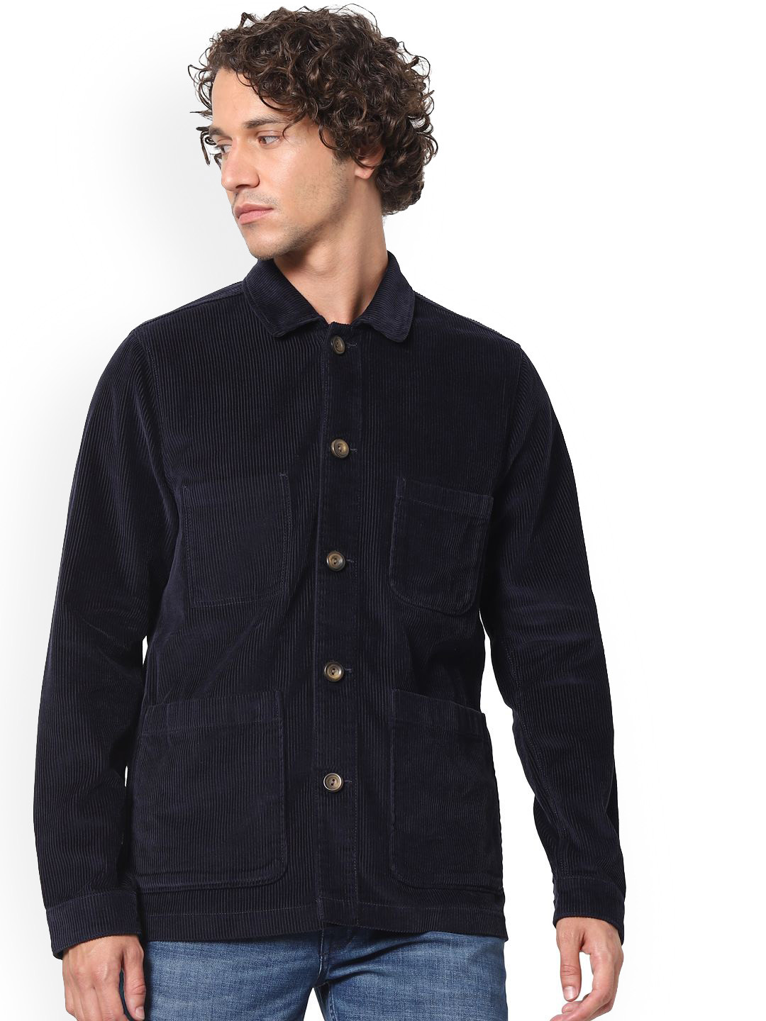 Celio Men Textured Cotton Tailored Jacket