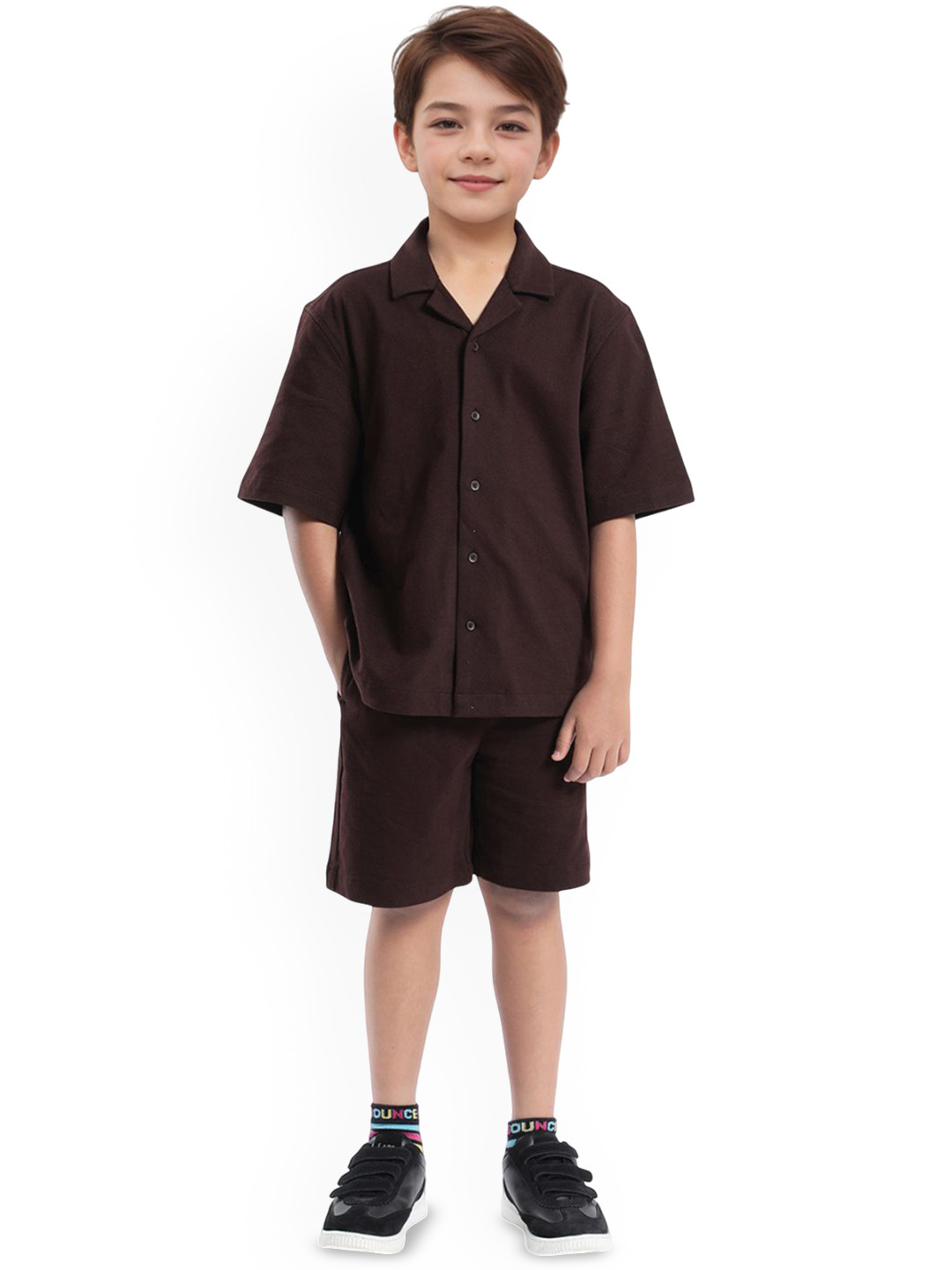 RARE ONES Boys Mid Rise Relexed Fit Regular Shorts