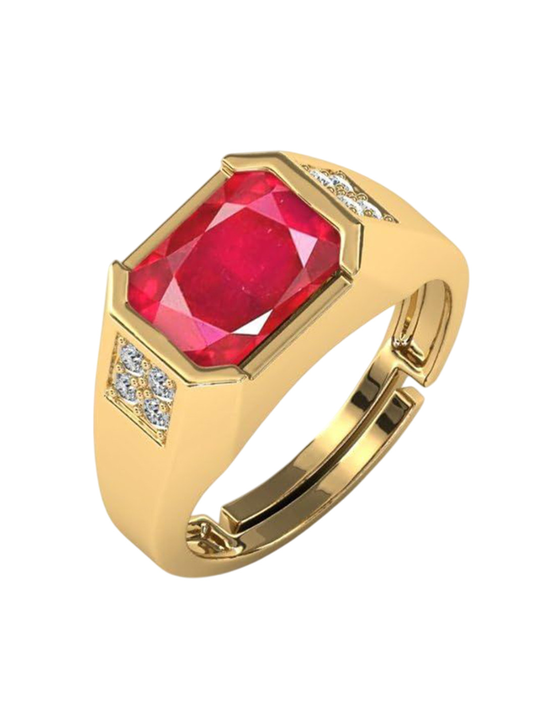 RRVGEM 3 KT Ruby Gemstone Finger Ring