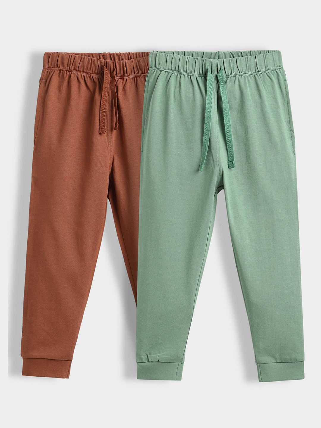 Orange Sugar Kids Pack of 2 Cotton Joggers