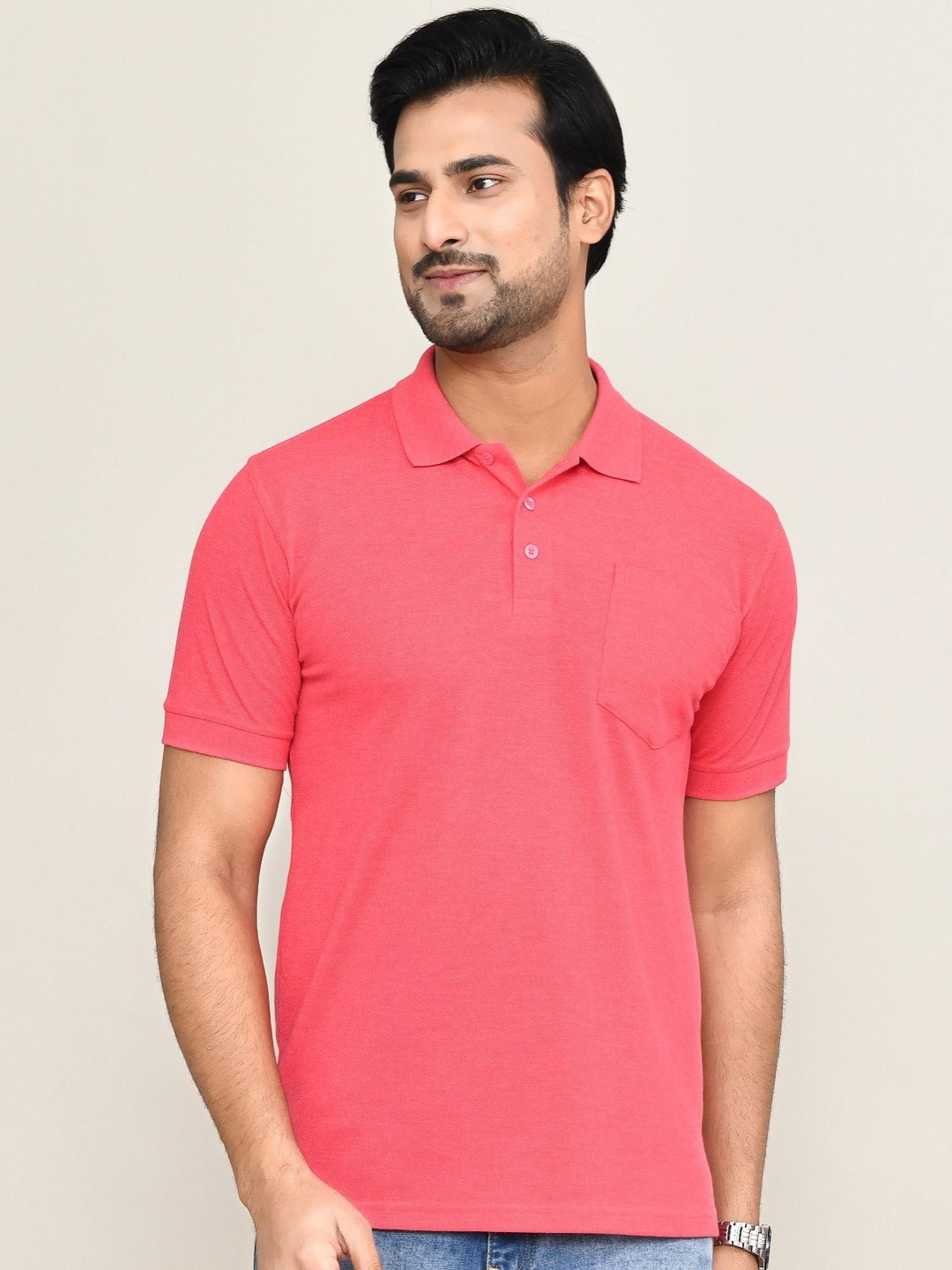 RAPL Men Solid Polo Collar  experience comfort T-shirt