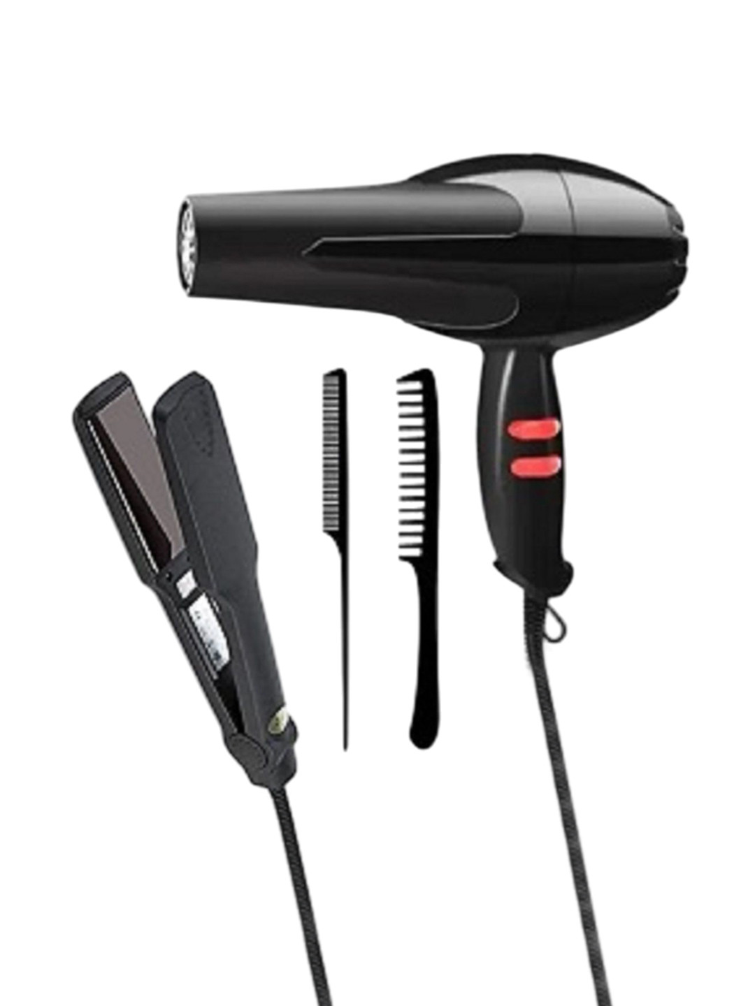 UKSTYLZ Dryer 1500 Watts With Straightener & 2 Combs Set Of 4