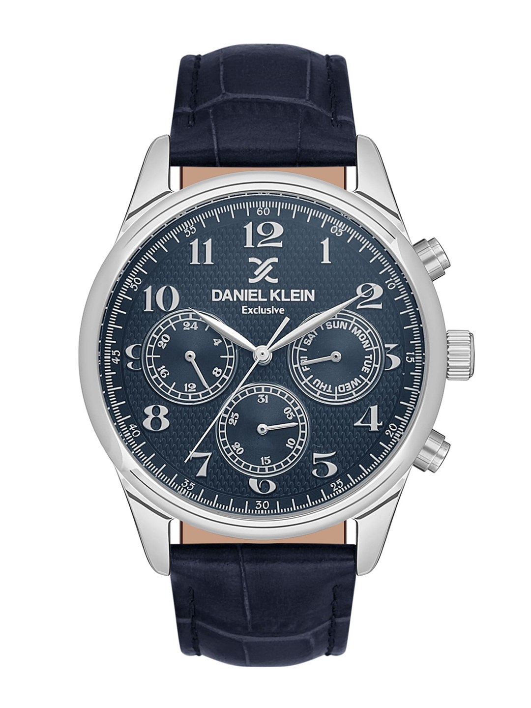 Daniel Klein Men Leather Textured Straps Analogue Watch DK.1.13550-2