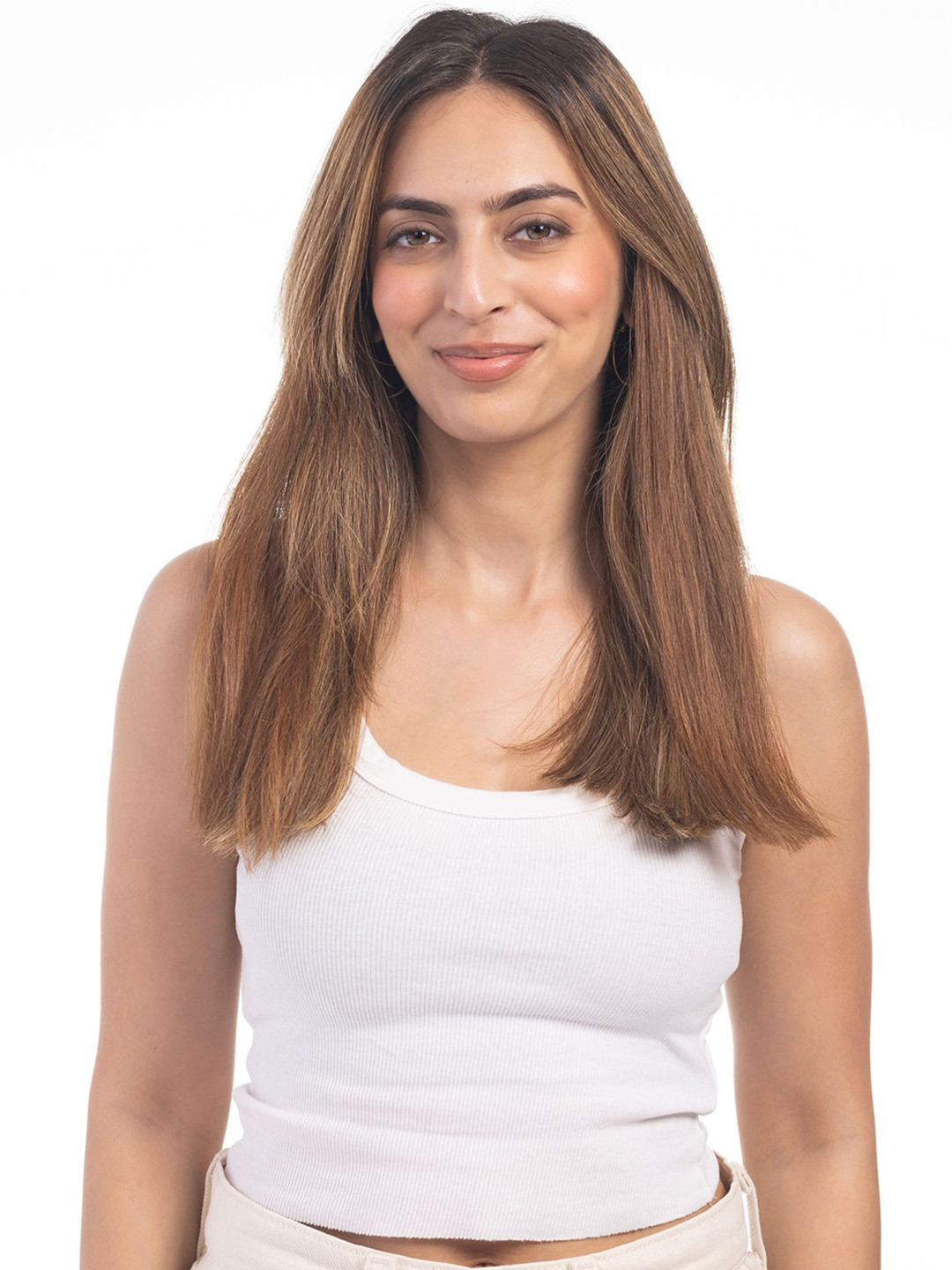 HAIRJOY Set Of 2 Light Golden Brown Clip Side Patches Instant Volume - 12 Inches
