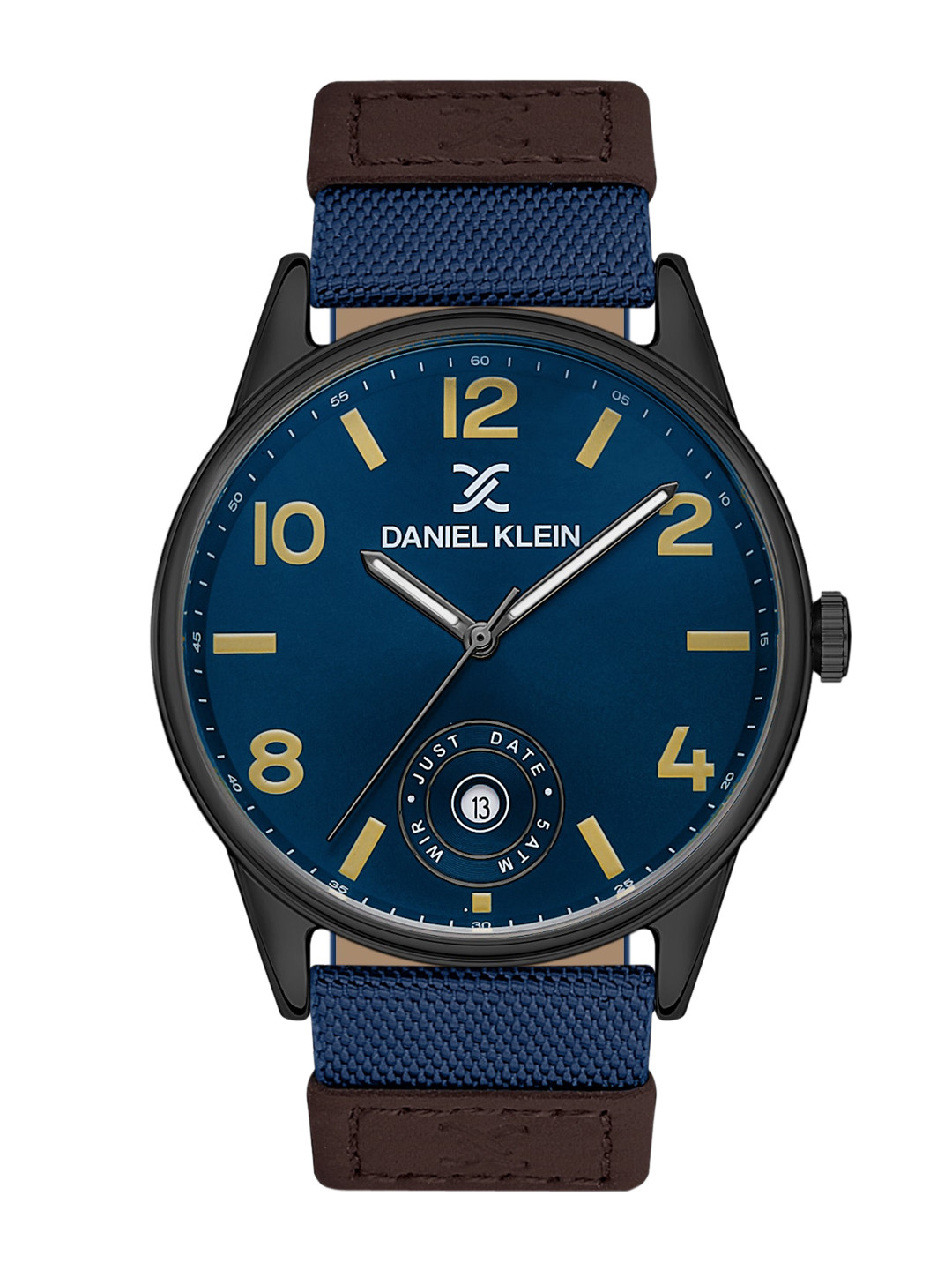 Daniel Klein Men Textured Round Dial Straps Analogue Watch DK 1 13380-2