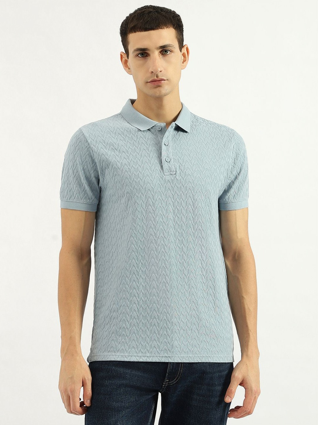 United Colors of Benetton Men Solid Polo Collar experience comfort Regular Fit T-shirt