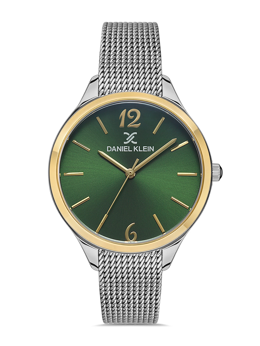 Daniel Klein Fiord Women Green Dial & Silver Toned Strap Analogue Watch DK.1.13237-6