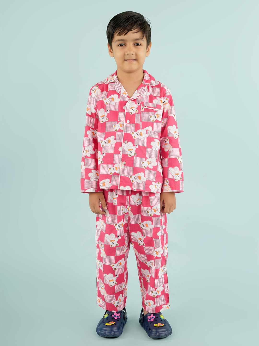 Nature Nook Kids Printed Shirt & Pyjamas Night suit