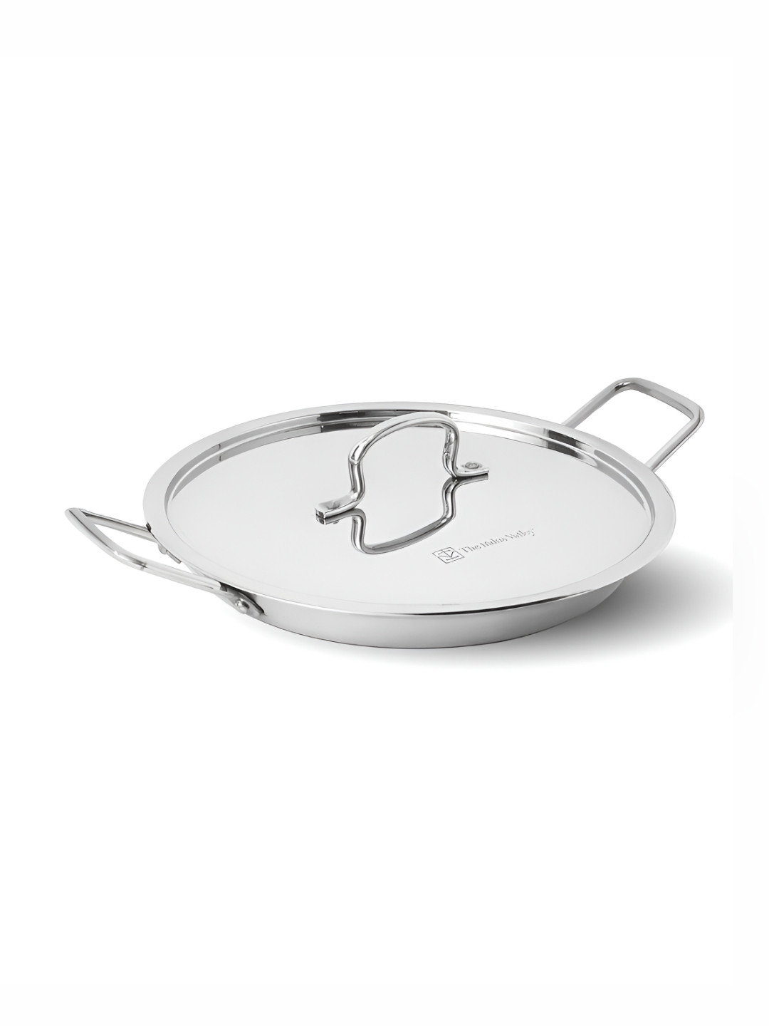 The Indus Valley Silver-Toned Dishwasher Safe Tri-Ply Stainless Steel Pan-1.50 L