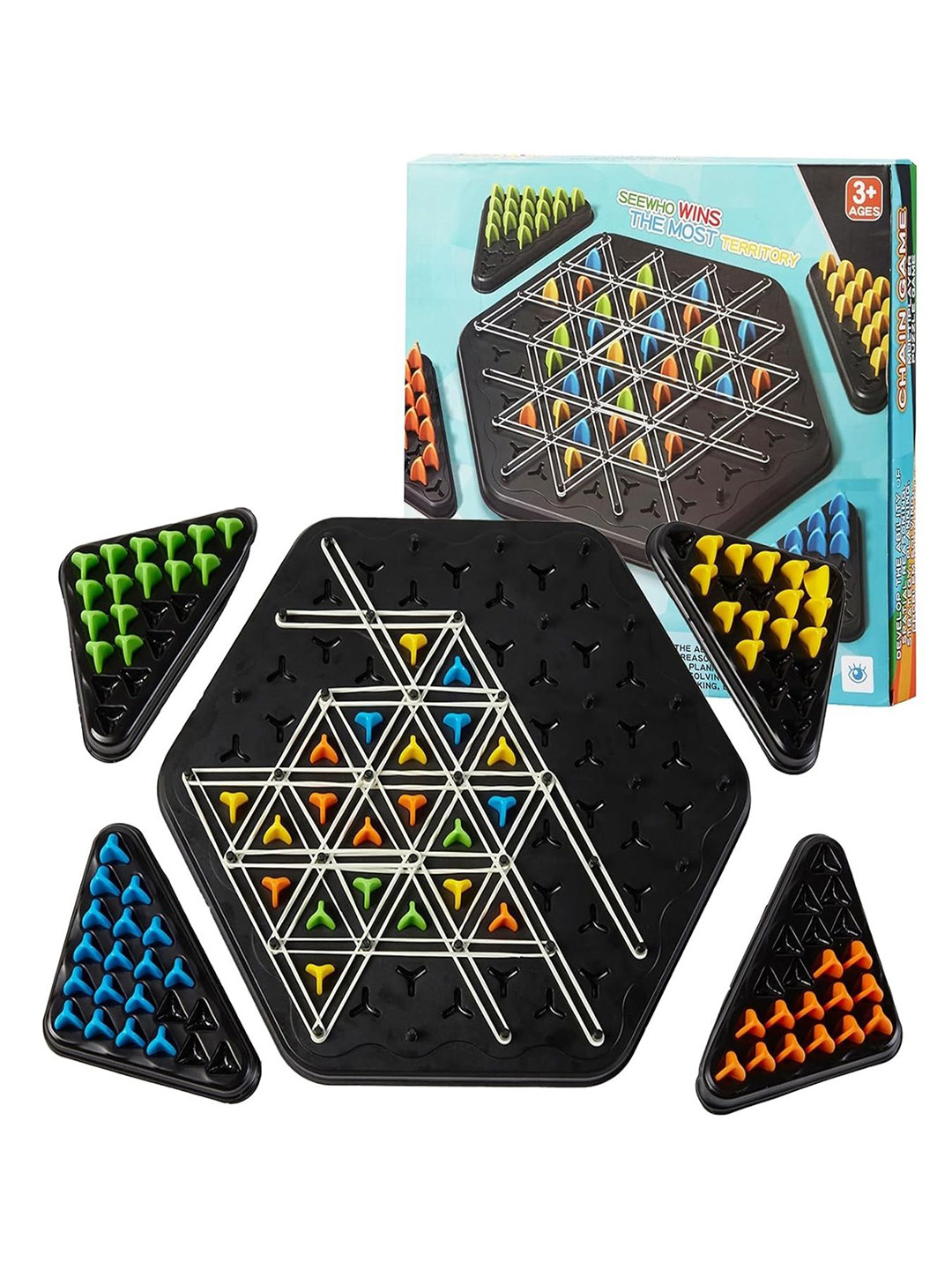 MUREN Kids Triggle Chess Game Educational Toy Strategy Board Game