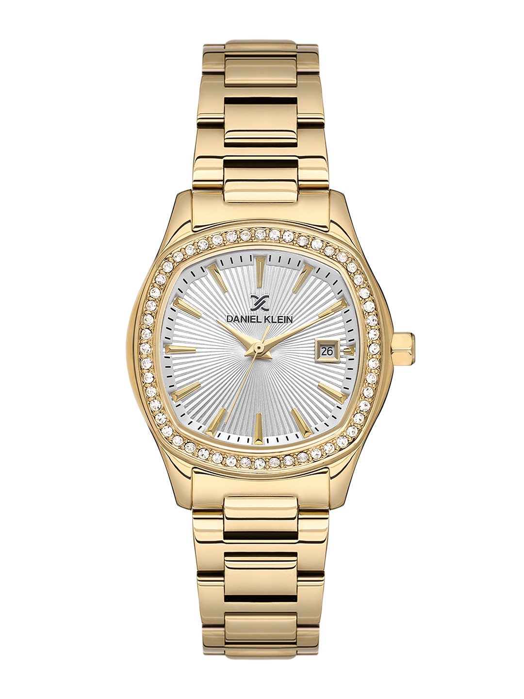 Daniel Klein Women Embellished Dial & Stainless Steel Bracelet Style Straps Analogue Watch DK.1.13866-2