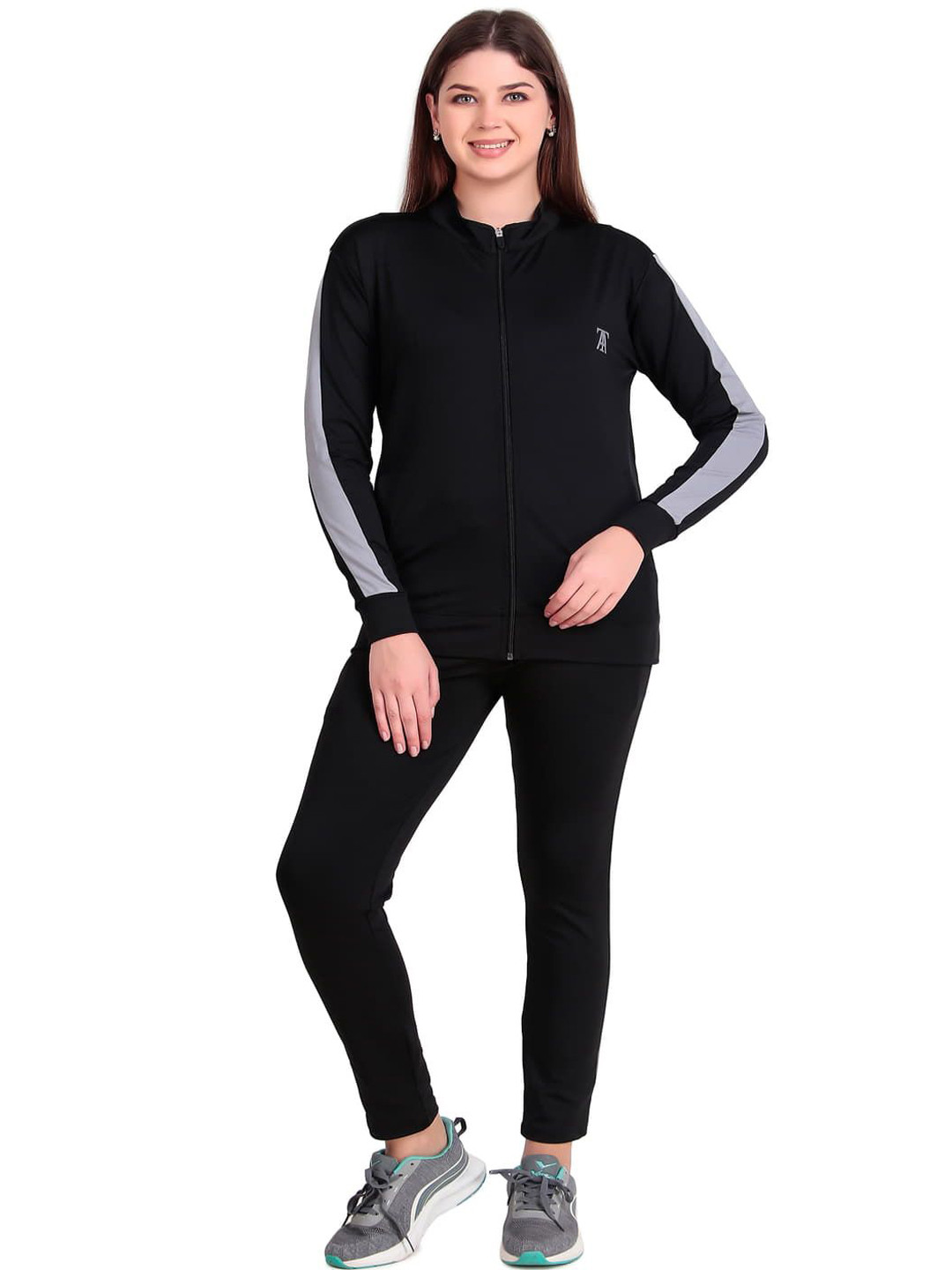 Toxic ADDICTION Women Mock Collar Neck Stylish Tracksuit